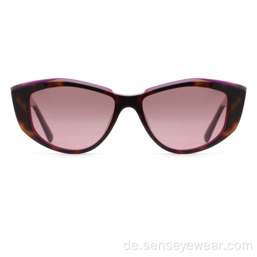 Mode Frauen UV400 -Schrägacetat polarisierte Sonnenbrille